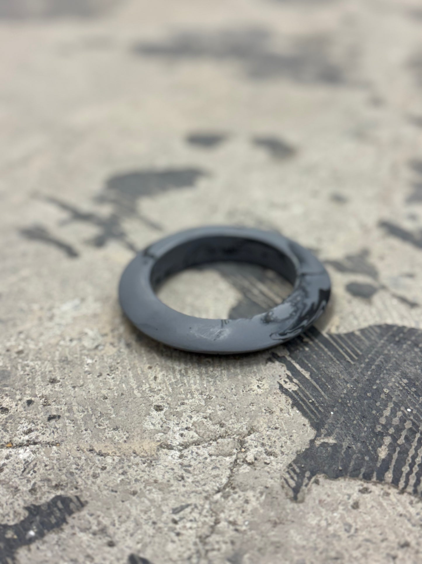 Raven Swirl Resin Bangle