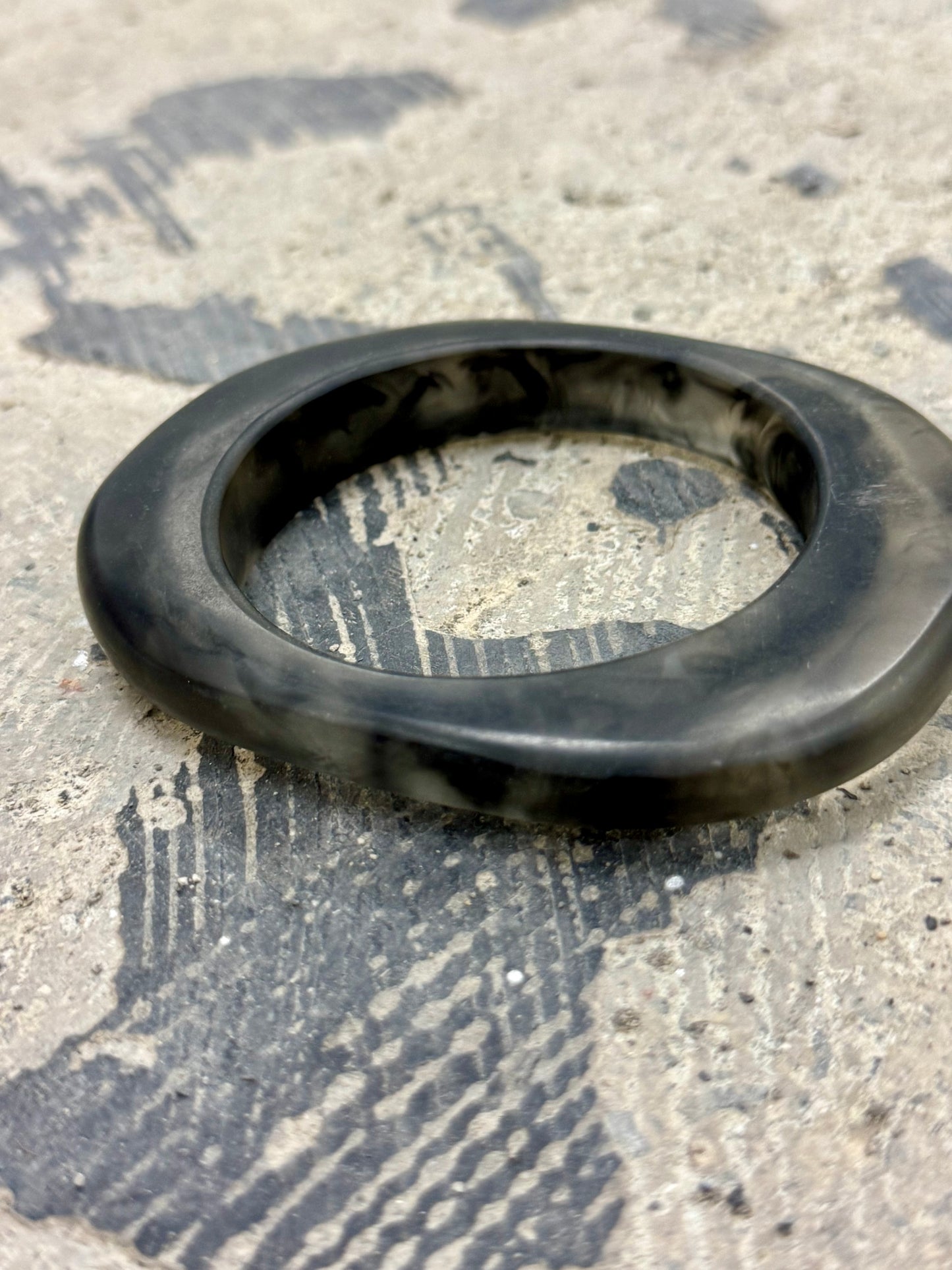 Onyx Mist Resin Bangle