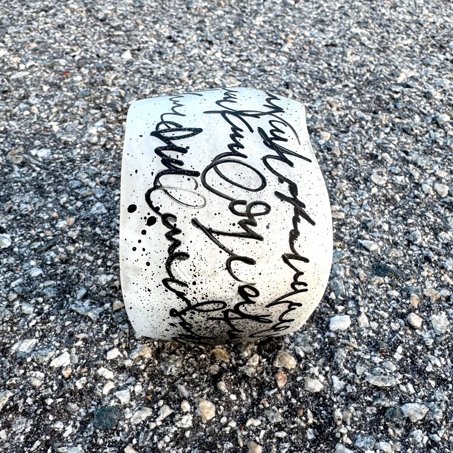 Limited edition hand painted Lustrous Resin Bangle