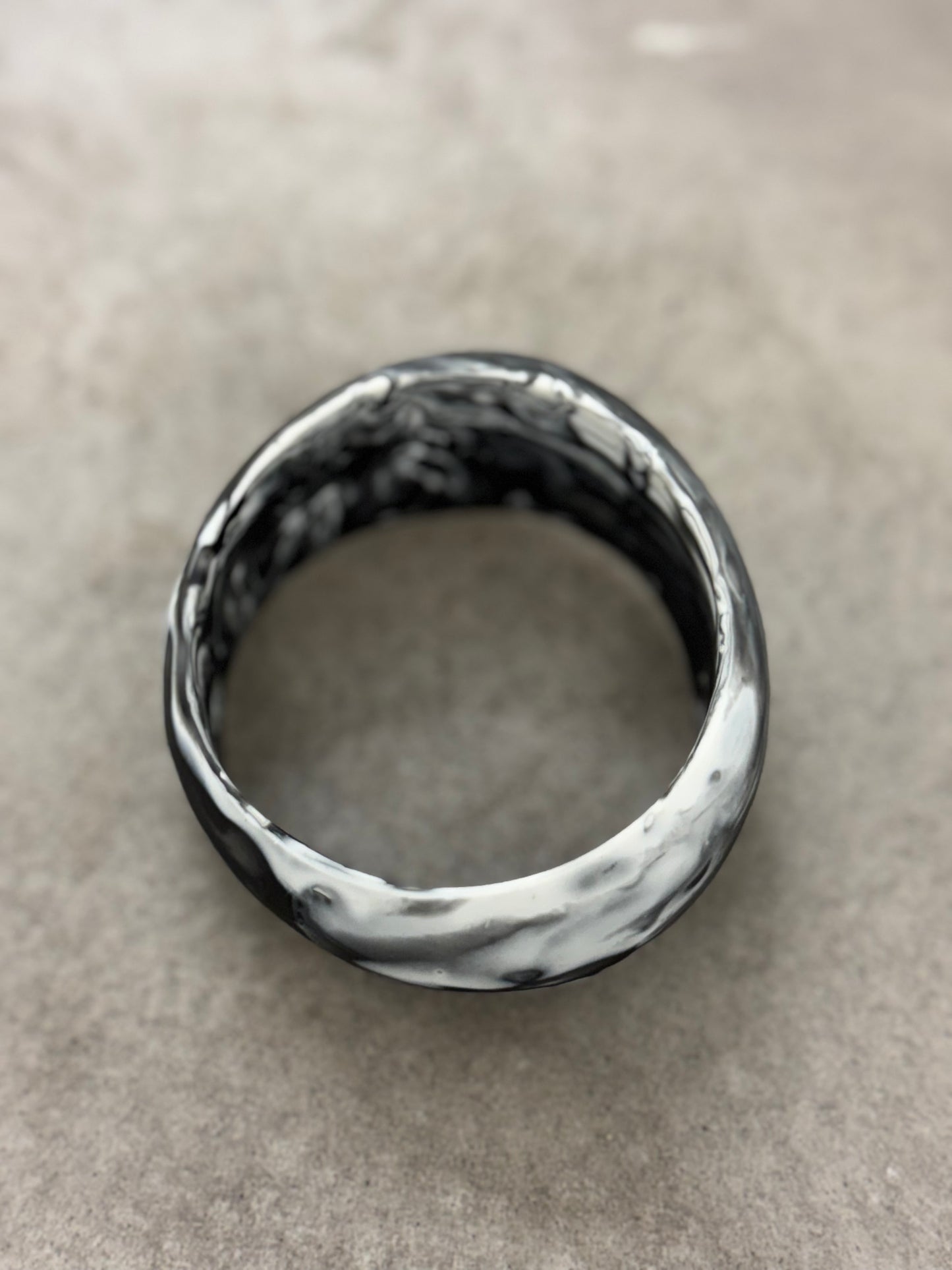 Noir Marble Resin Bangle