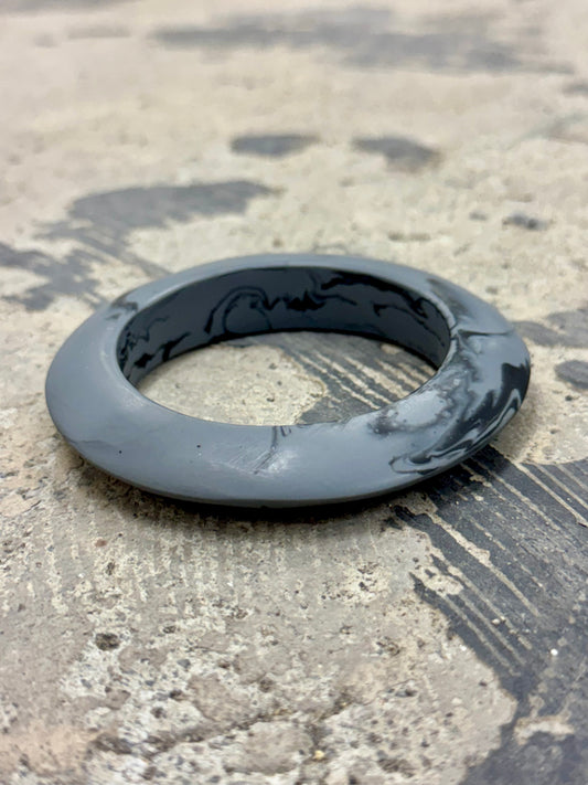 Raven Swirl Resin Bangle