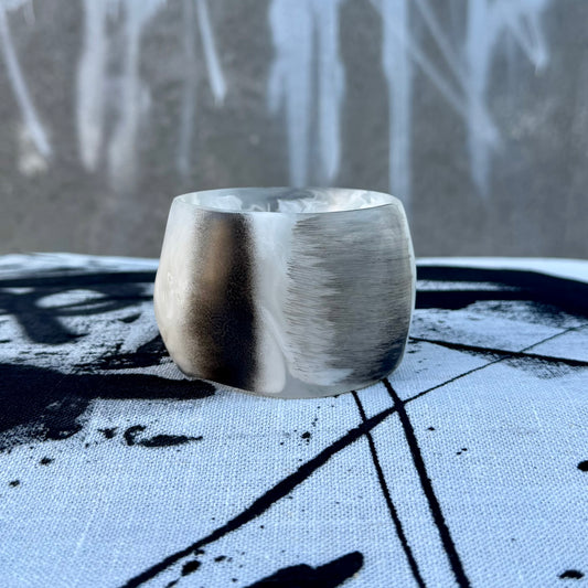 Limited edition hand painted Lustrous Resin Bangle