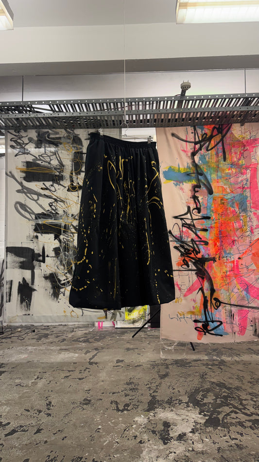 Black and Gold Puffer Skirt / Dress