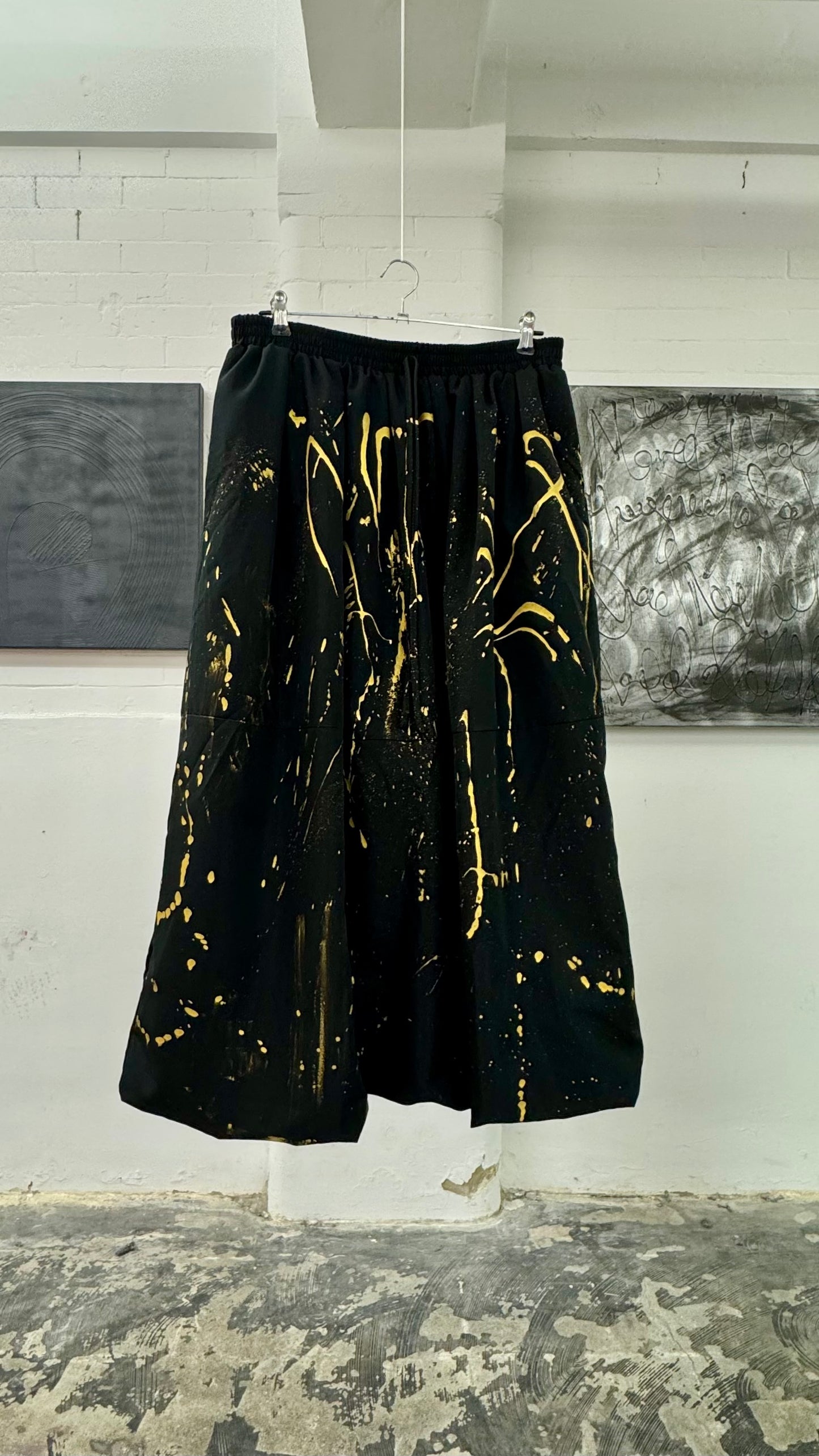 Black and Gold Puffer Skirt / Dress