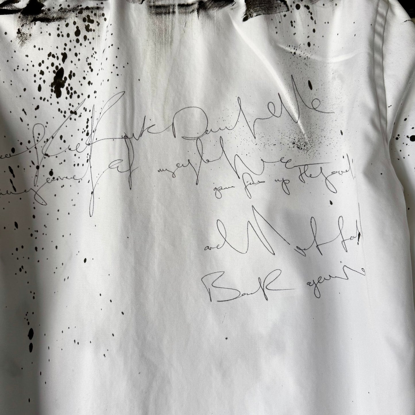 Beautiful white hand painted shirt