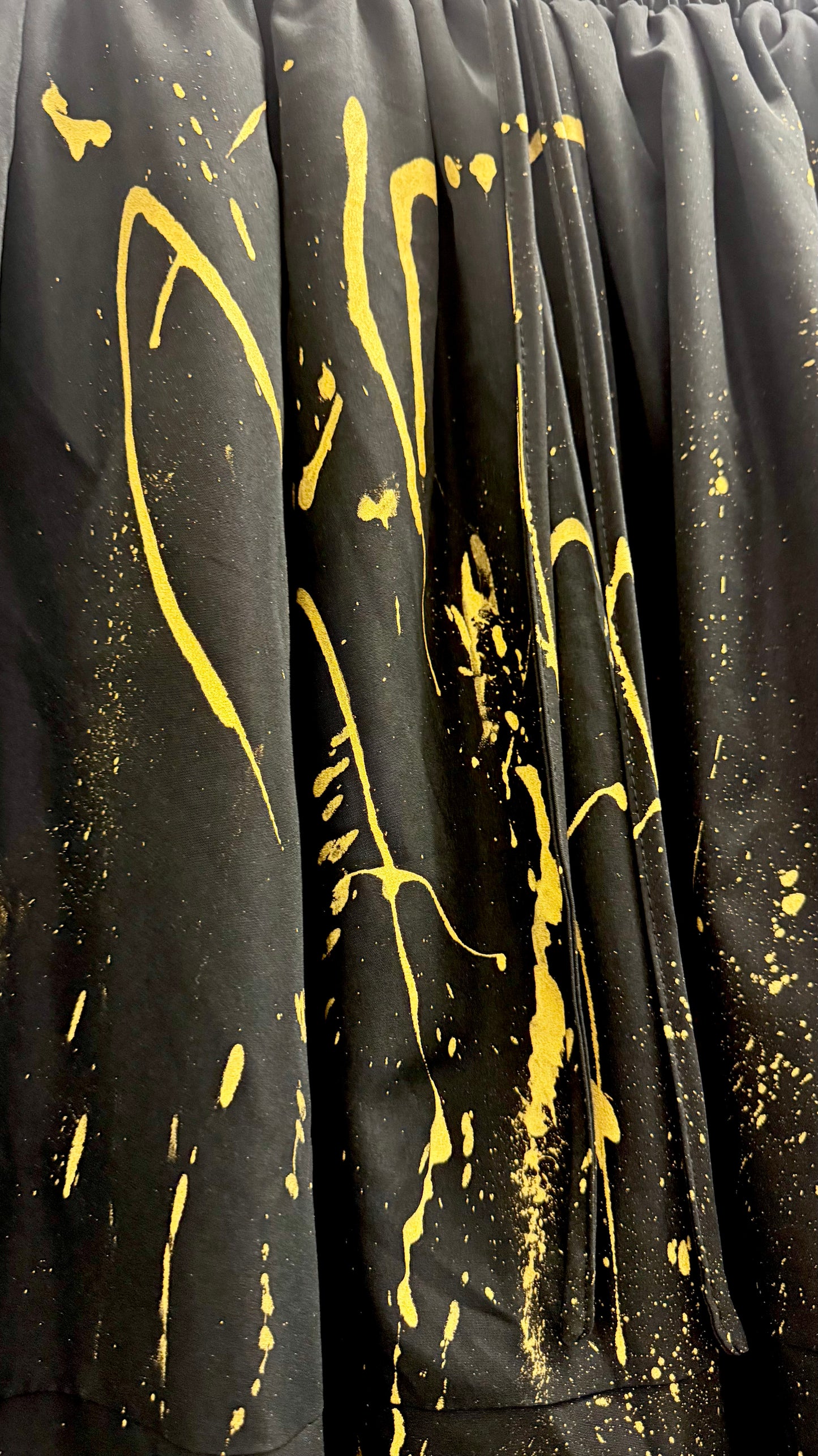 Black and Gold Puffer Skirt / Dress