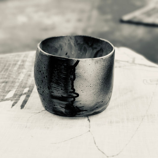 Chrome Limited edition hand painted Lustrous Resin Bangle