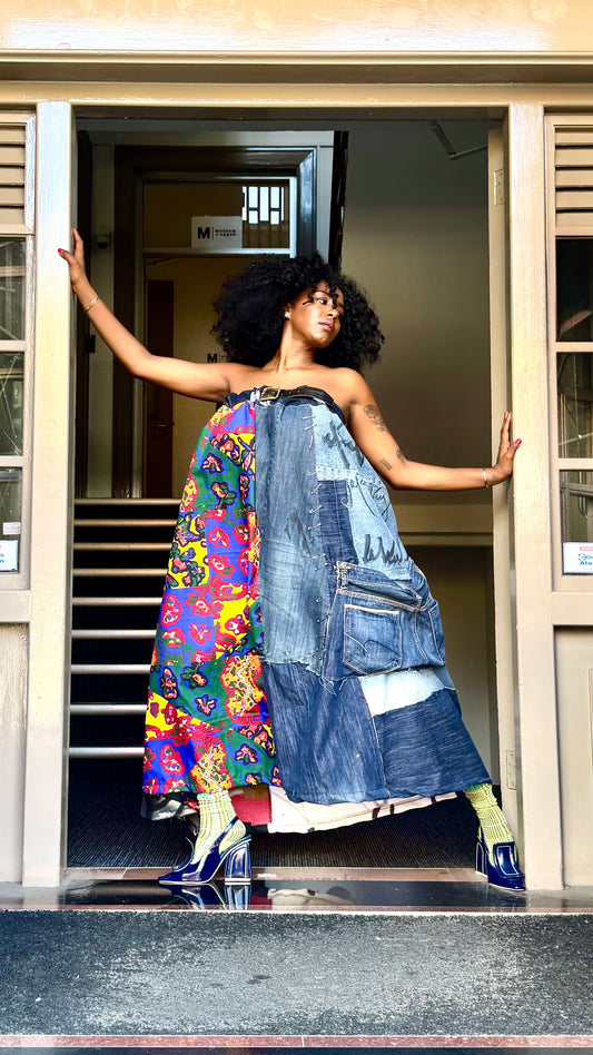 Denim Patchwork dress/skirt