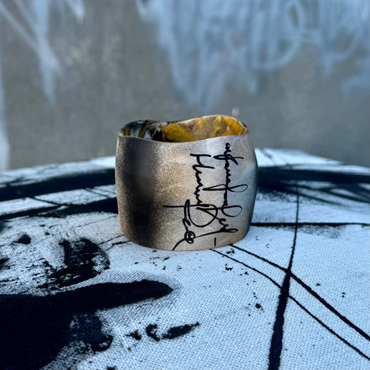 Limited edition hand painted Amber Resin Bangle