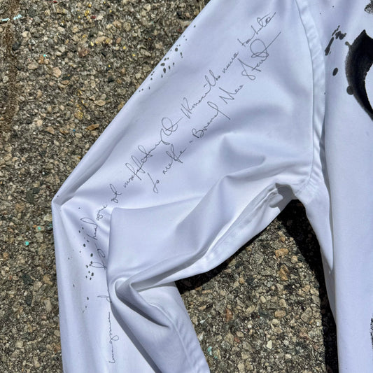 Beautiful white hand painted shirt