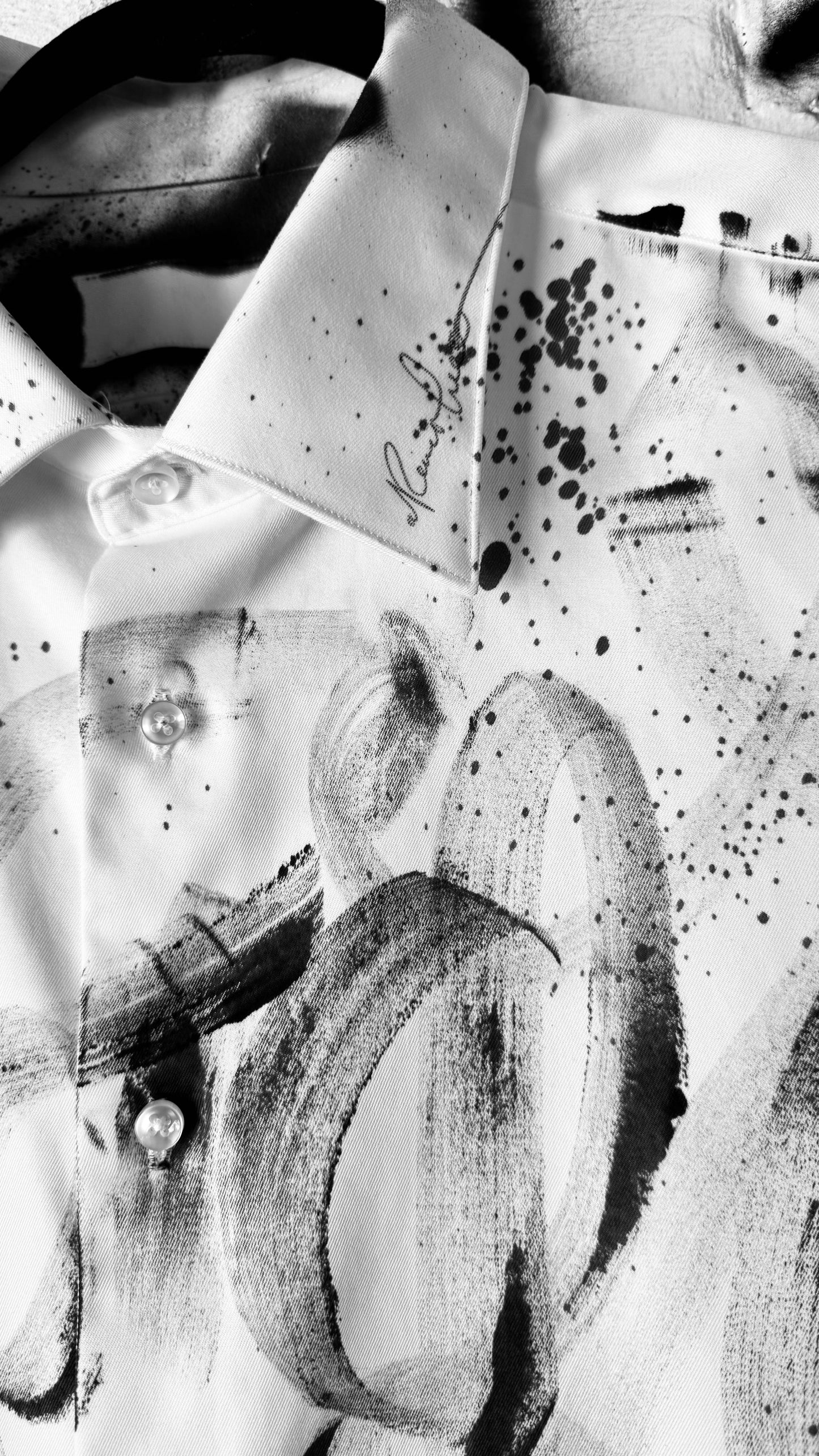 Beautiful white hand painted shirt