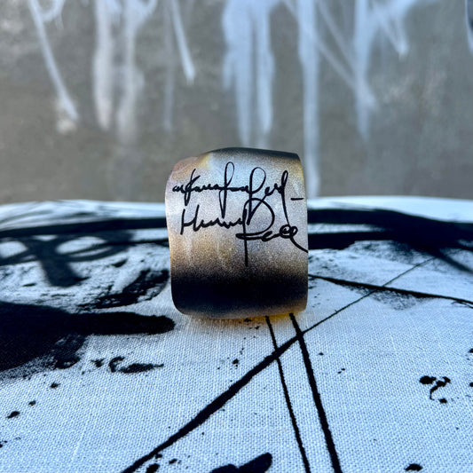 Limited edition hand painted Amber Resin Bangle