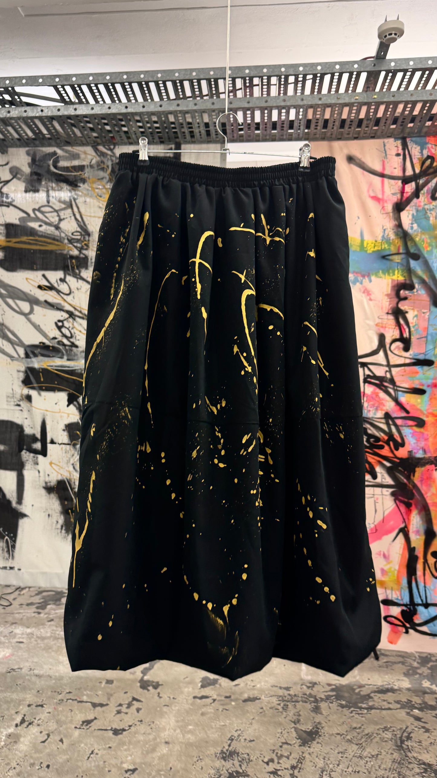 Black and Gold Puffer Skirt / Dress