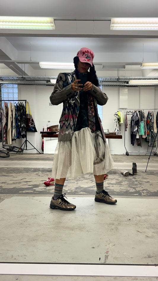 Lace / Mesh Puffer Dress