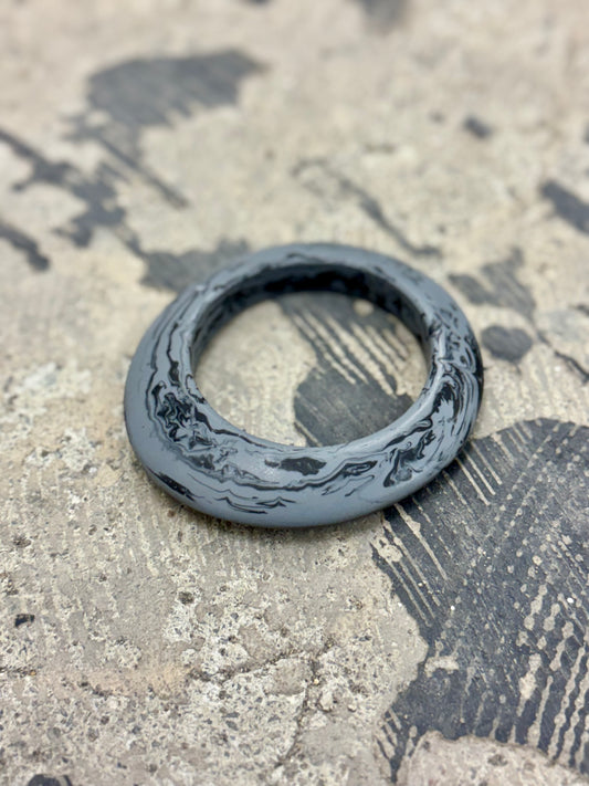 Raven Swirl Resin Bangle