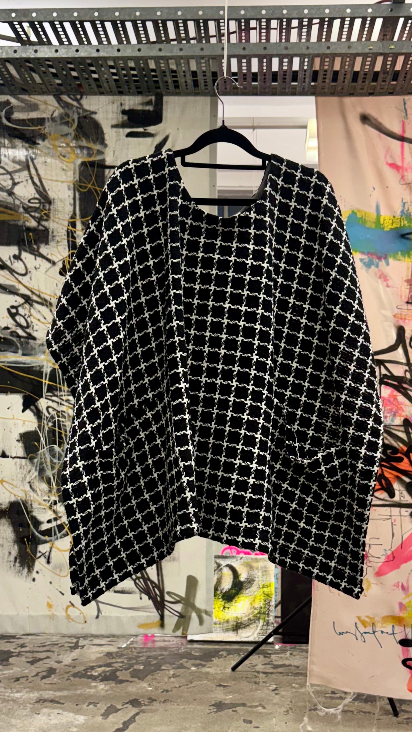 Luxurious Tweed Poncho
