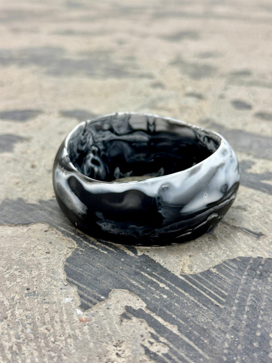 Noir Marble Resin Bangle