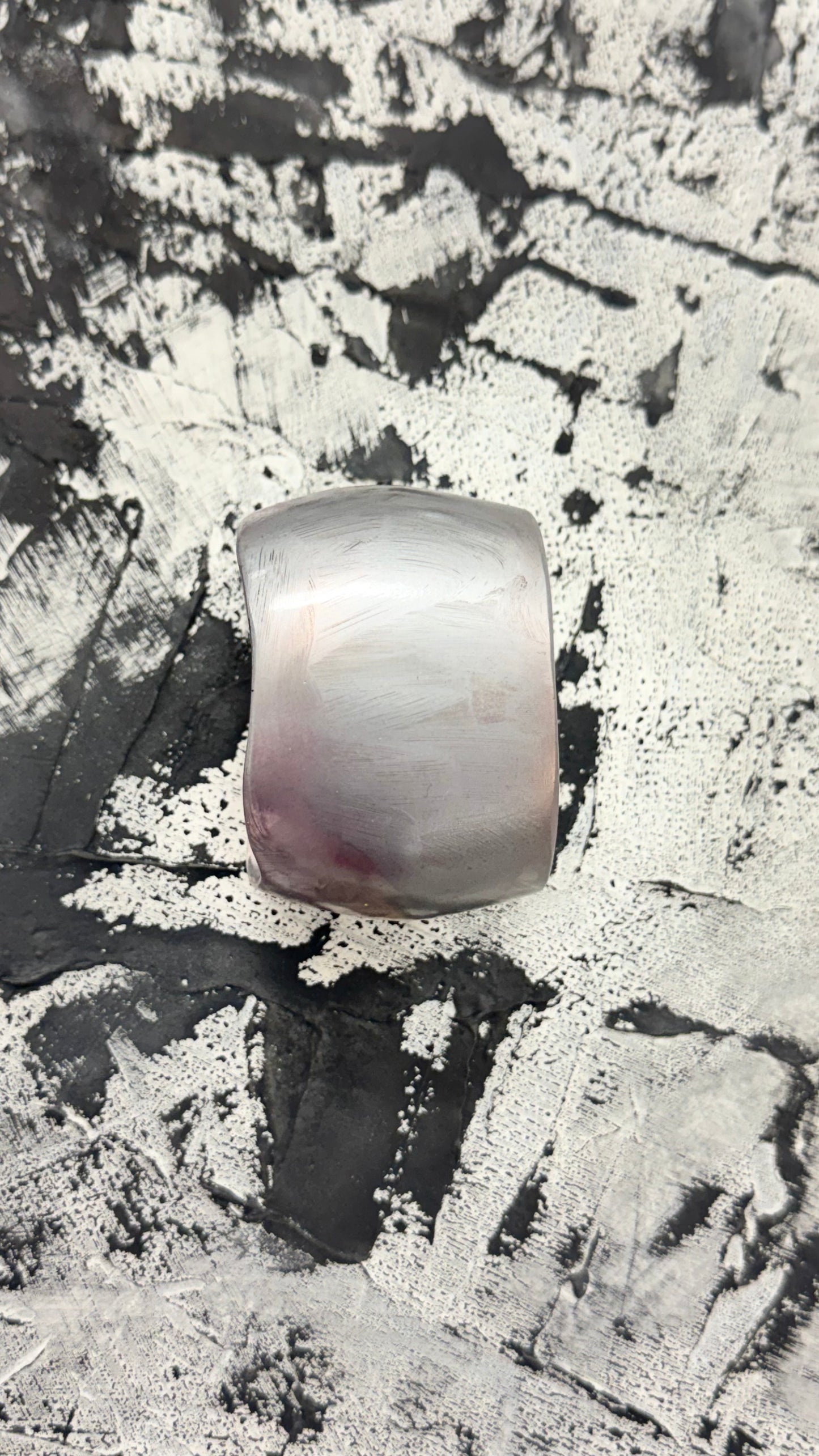 Chrome Limited edition hand painted Lustrous Resin Bangle