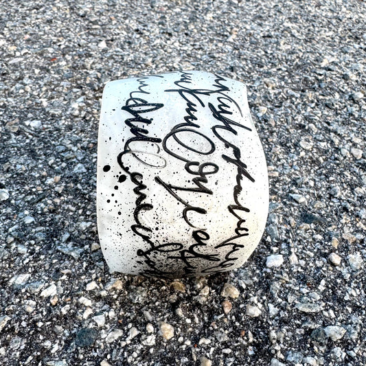 Limited edition hand painted Lustrous Resin Bangle