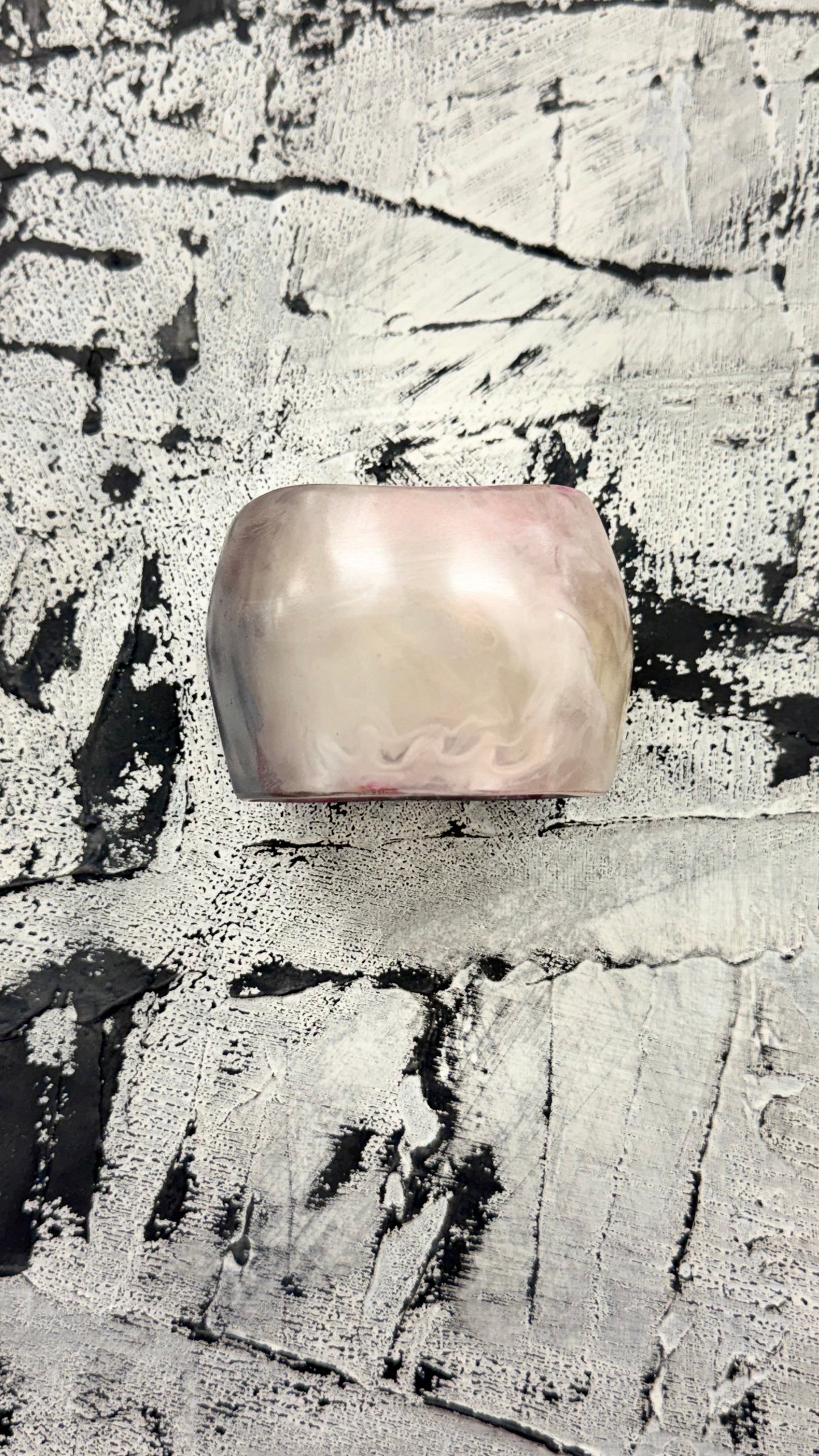 Chrome Limited edition hand painted Lustrous Resin Bangle