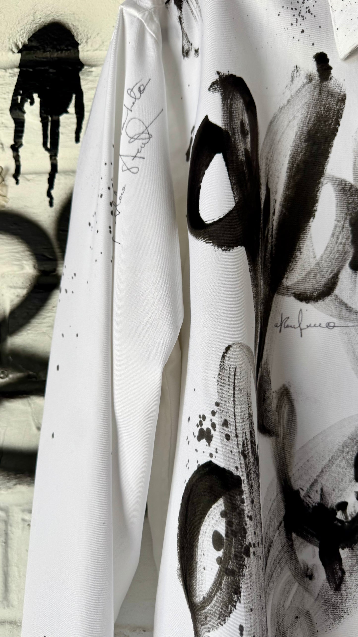 Beautiful white hand painted shirt