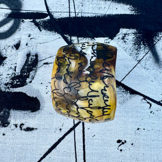 Limited edition hand painted Amber Resin Bangle