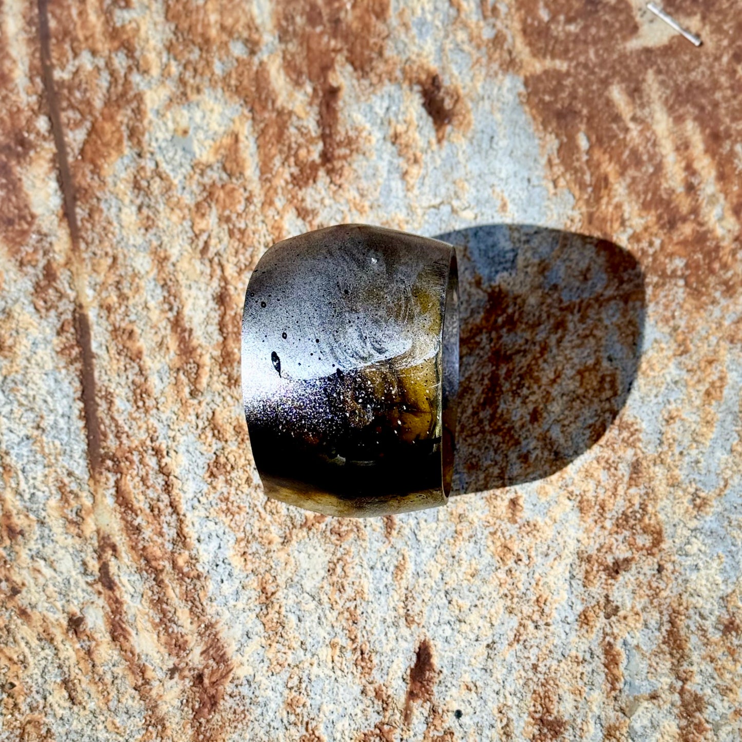 Chrome Limited edition hand painted Lustrous Resin Bangle