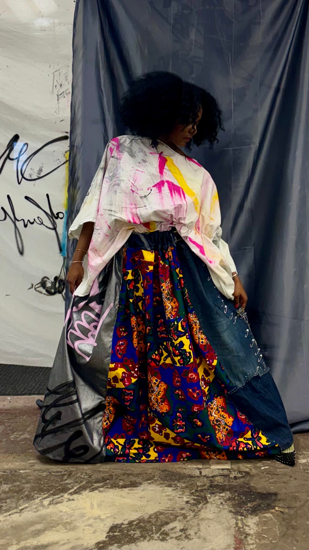 Denim Patchwork dress/skirt