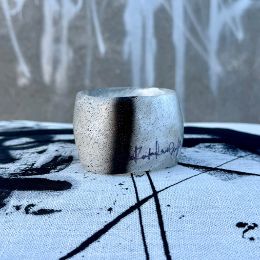 Limited edition hand painted Lustrous Resin Bangle - one only