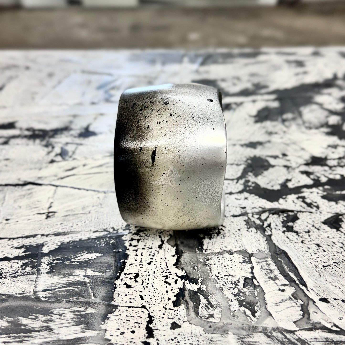 Chrome Limited edition hand painted Lustrous Resin Bangle