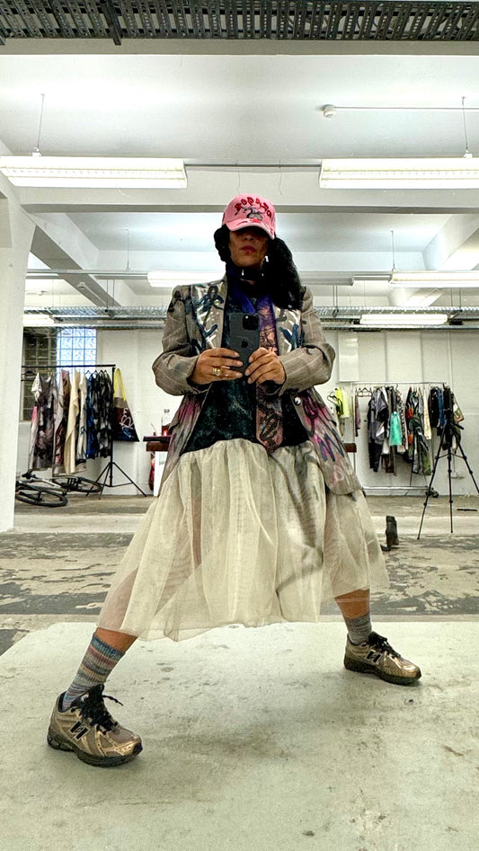 Lace / Mesh Puffer Dress