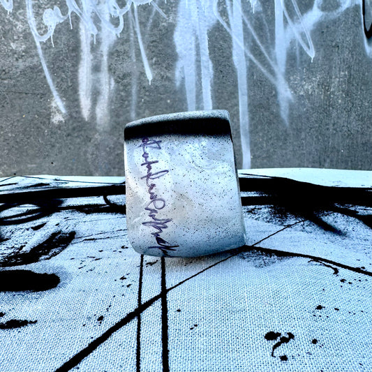 Limited edition hand painted Lustrous Resin Bangle - one only