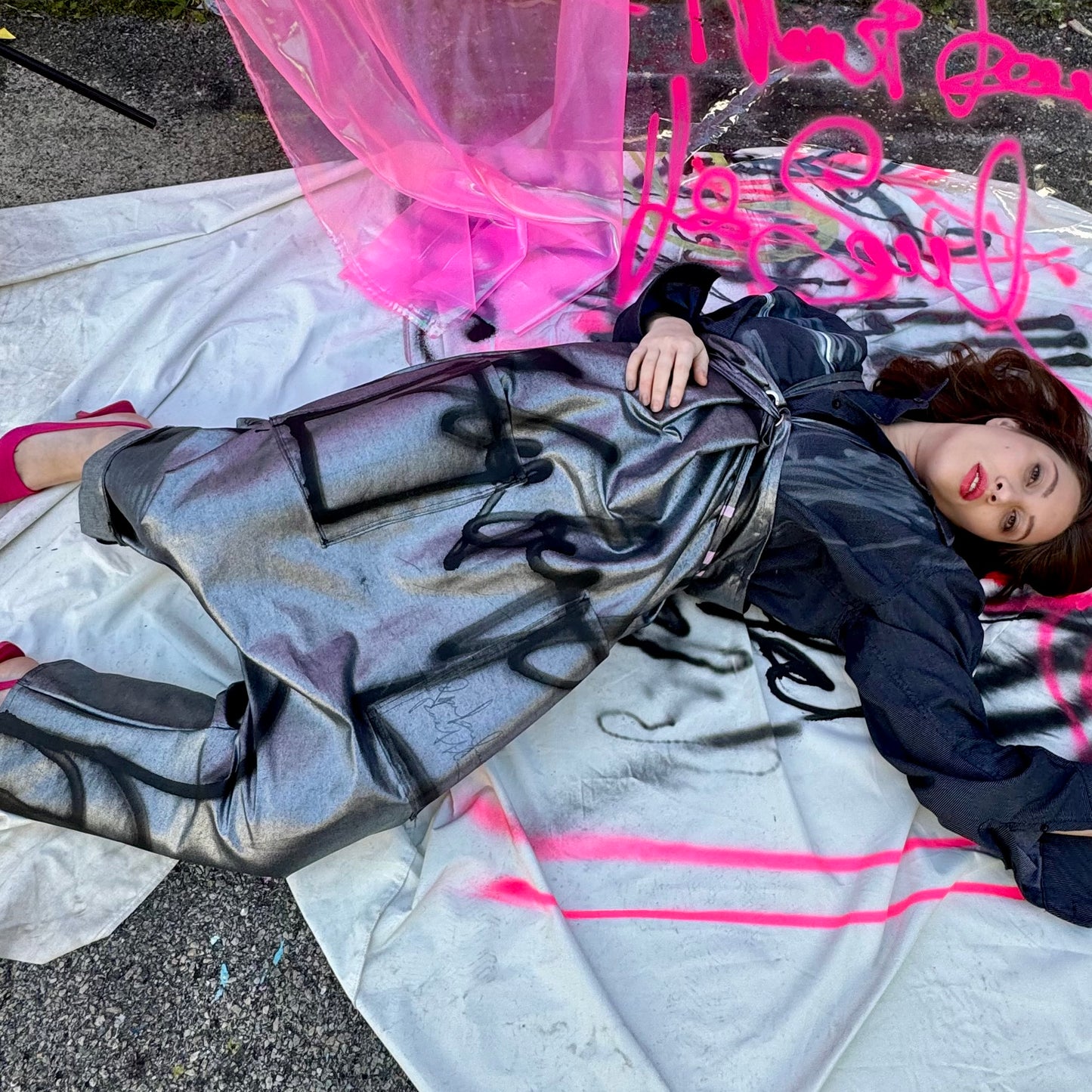 Silver Denim Overalls